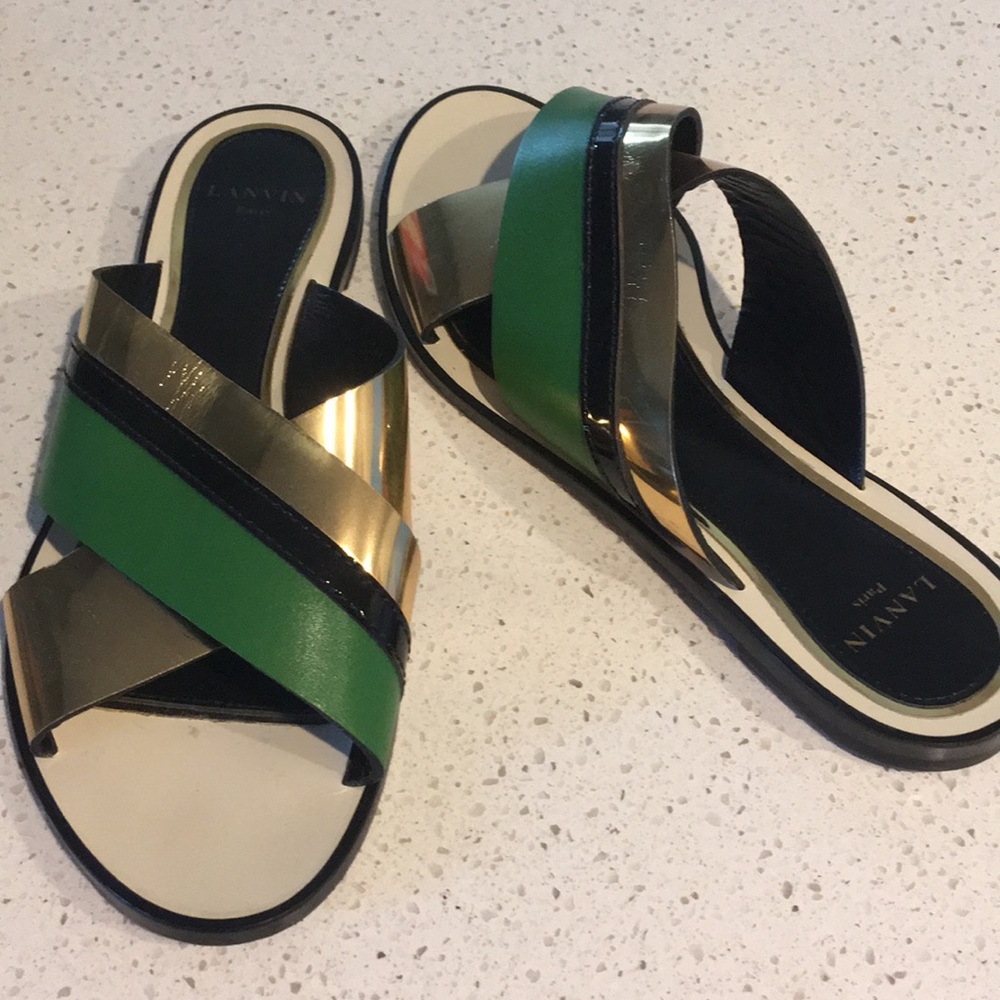 LANVIN - MIRROR CROSSOVER SANDAL